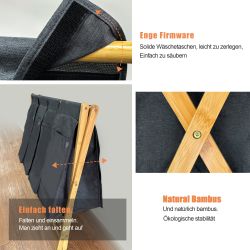 AdelDream Wäschekorb Bambus,Wäschesammler für Schmutzwäsche Wäsche günstig online kaufen