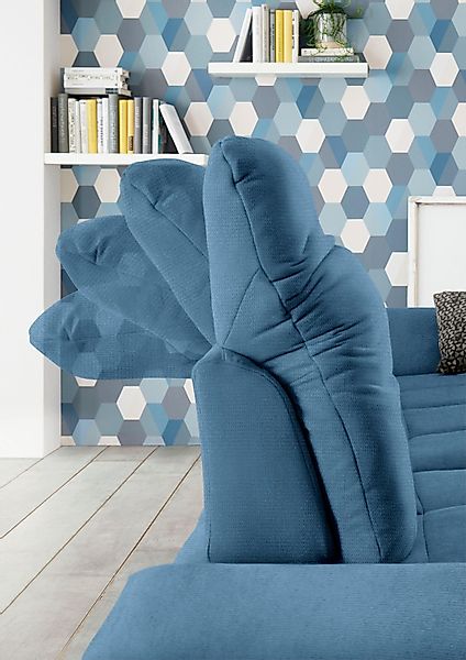 set one by Musterring Ecksofa »SO4100 V«, mit verstellbaren Kopfteilen, wah günstig online kaufen