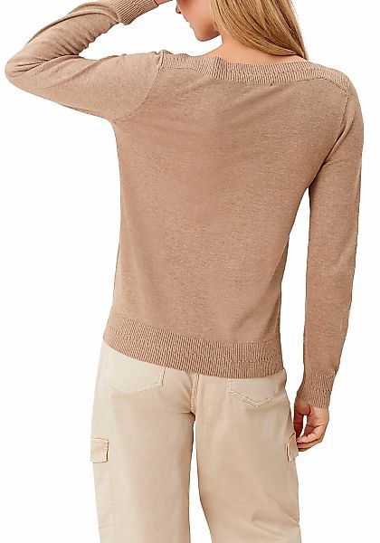 s.Oliver Strickpullover mit dekorativer Rippblende am Ausschnitt günstig online kaufen