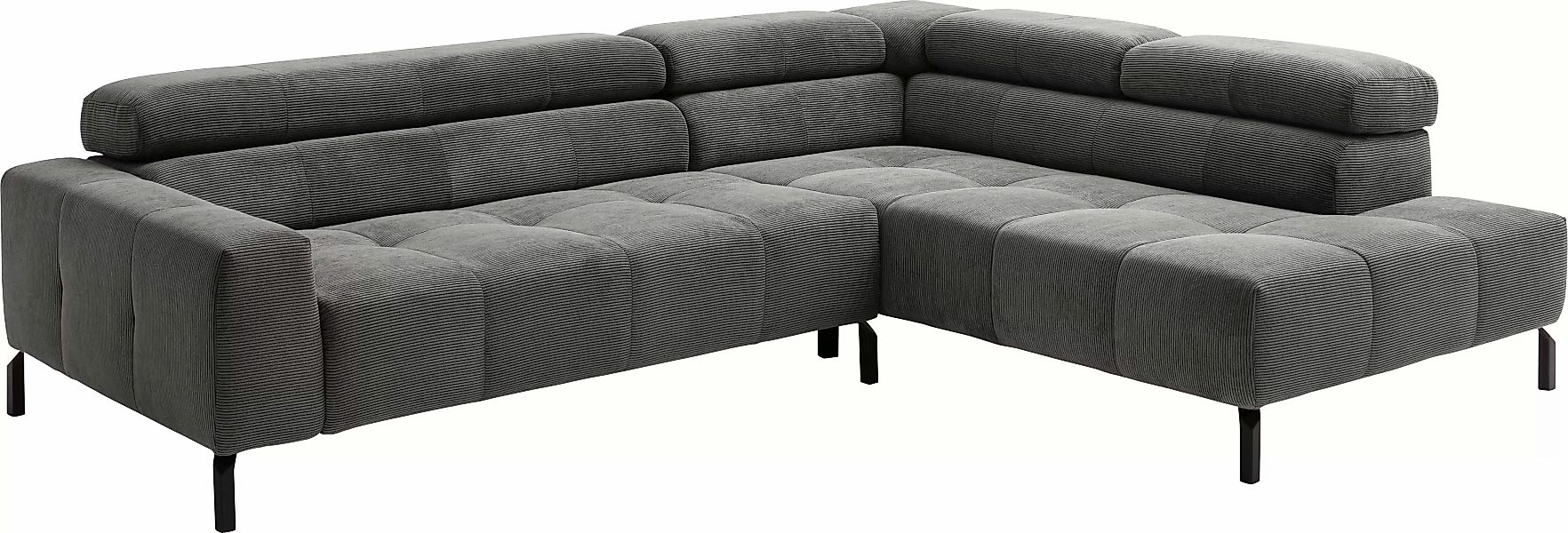 Places of Style Ecksofa »Cleveland, L-Form, incl. Kopfteilverstellung, Brei günstig online kaufen
