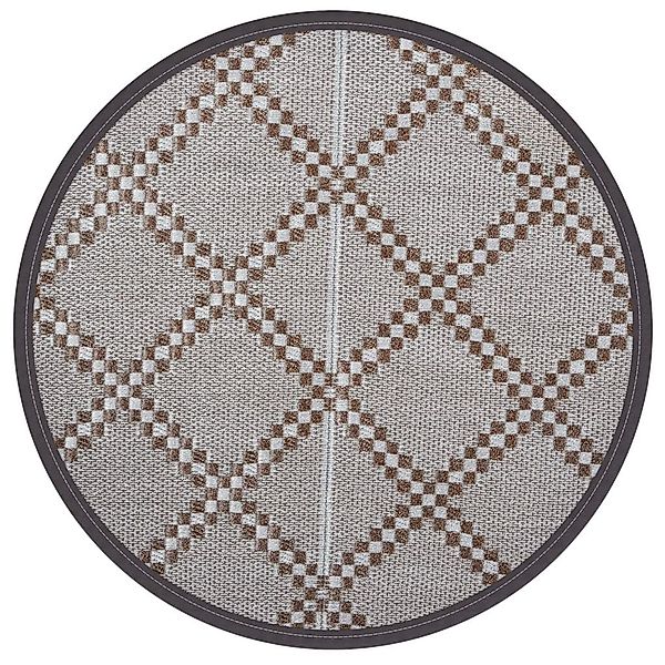 vidaXL Outdoorteppich Outdoor-Teppich ARAKIL Braun Ø120 günstig online kaufen