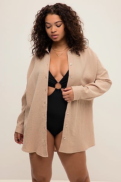 Studio Untold Hemdbluse Musselin Bluse oversized günstig online kaufen