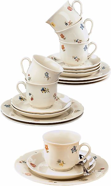 Seltmann Weiden Kaffeeservice »Geschirr-Set, Service Marieluise« Teller, Ta günstig online kaufen