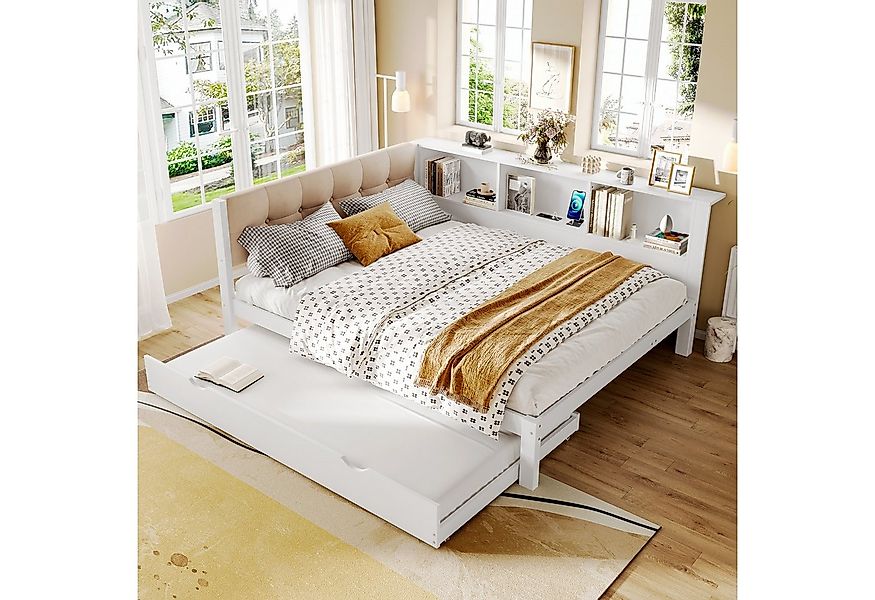 Ulife Daybett Tagesbett, Schlafsofa, Einzelbett, Kinderbett mit dimmbarer L günstig online kaufen