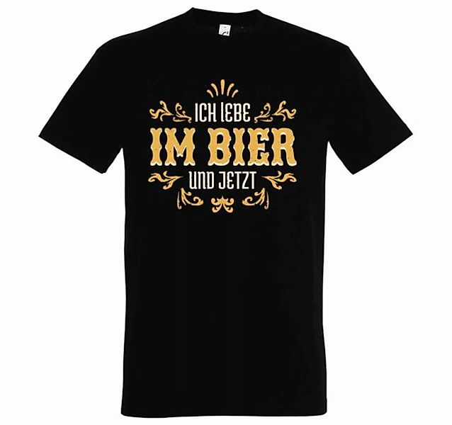Youth Designz T-Shirt Ich Lebe Im Bier Und Jetzt Herren Shirt mit lustigem günstig online kaufen