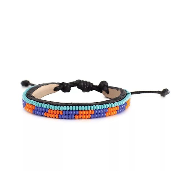 Massai Armband - Leder & Glasperlen - Viele Farben / 3 Row - Unisex günstig online kaufen
