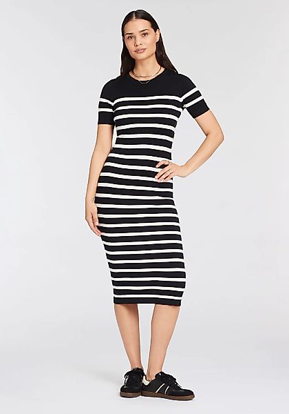 HECHTER PARIS Strickkleid, wadenlang, modern, aus Viskosemischung, Kurzarm günstig online kaufen