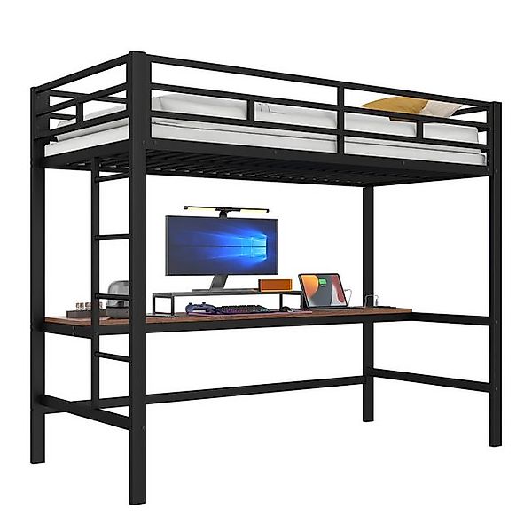 Gotagee Hochbett Jugendbett 90x200cm Funktionsbett Metallbett Einzelbett Gä günstig online kaufen