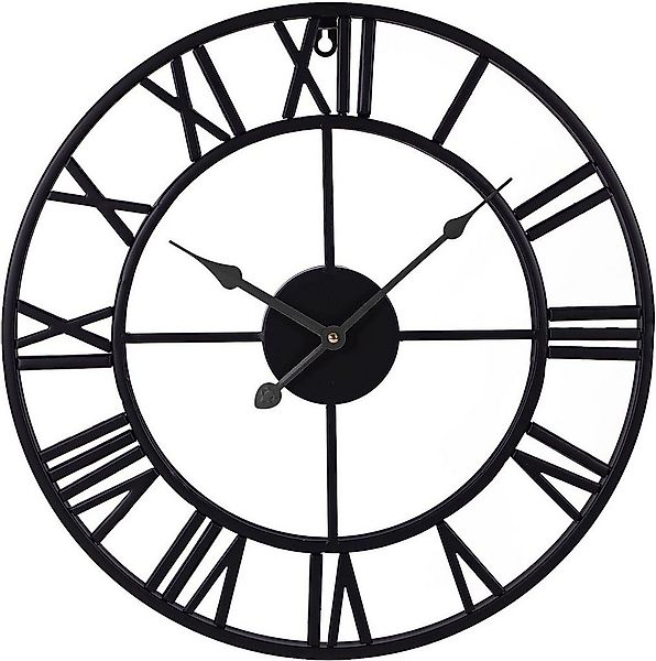 Samilito Wanduhr im Vintage-Stil Rund mit Robuster 2cm dicker Rahmen,römisc günstig online kaufen