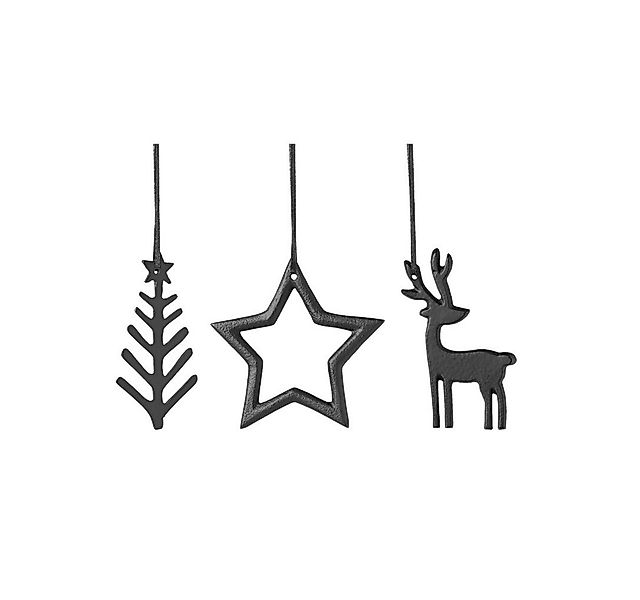 Villeroy & Boch Dekofigur Black XMAS Deko-Hänger, 3tlg. 10 x 8 cm (3 St) günstig online kaufen