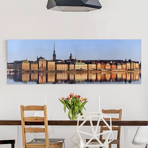 Leinwandbild - Panorama Stockholm Skyline günstig online kaufen