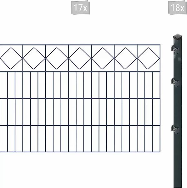 Arvotec Doppelstabmattenzaun "ESSENTIAL 80 zum Einbetonieren "Karo" mit Zie günstig online kaufen