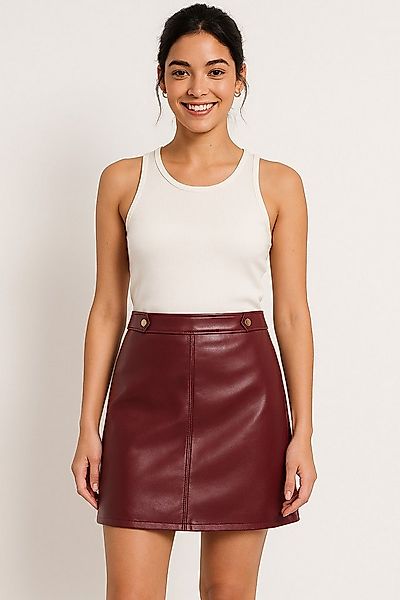 ONLY Lederimitatrock ONLISABEL HW FAUX LEATHER SKIRT PNT günstig online kaufen