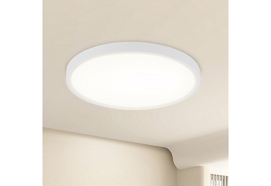 ZMH LED Deckenleuchte Flach Schwarz// Weiß Ø18//30 cm Rund Küchenlampe Schl günstig online kaufen