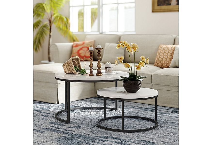 HAUSS SPOLE Couchtisch 2er-Satztisch Beistelltisch stapelbarer Sofatisch mi günstig online kaufen