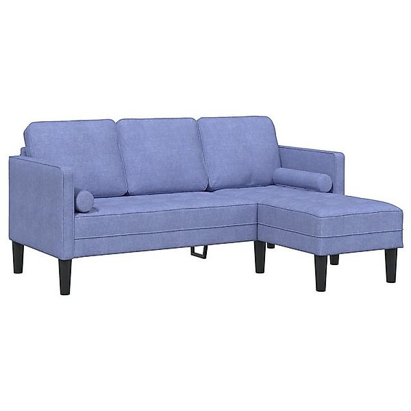 vidaXL Sofa Sofa 3-Sitzer L-Form Jeansblau 160 cm Stoff, 1 Teile günstig online kaufen