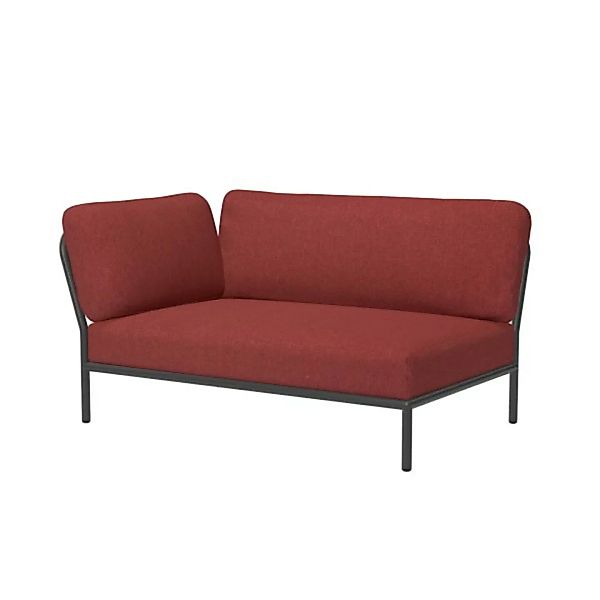 LEVEL Outdoor Sofa Lounge-Modul 2 Scharlachrot Dunkelgrau Links günstig online kaufen