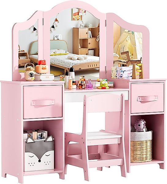 TLGREEN Schminktisch Kinderschminktisch 2 in 1,mit günstig online kaufen