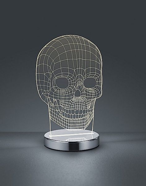 Reality Leuchten LED Tischleuchte Skull, Farbwechsel, LED fest integriert, günstig online kaufen