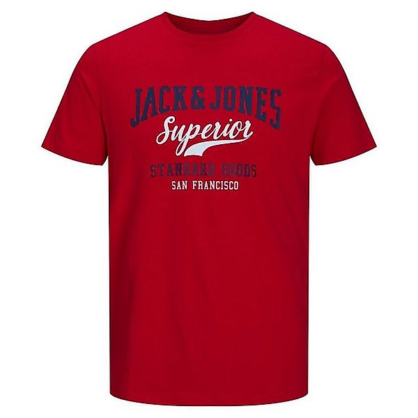 Jack & Jones Rundhalsshirt Jack&Jones T-Shirt Übergröße rot modischer Logod günstig online kaufen