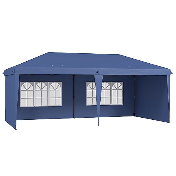 Outsunny Faltpavillon 6x3 m Pop-up mit 4 abnehmbaren Seitenwänden, Gartenpa günstig online kaufen