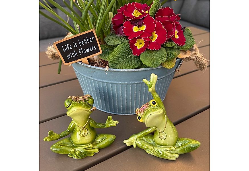 Online-Fuchs Gartenfigur - Deko Figuren Set YOGA Frosch für Garten, Heim od günstig online kaufen