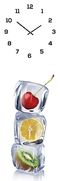 Levandeo® Wanduhr (Wanduhr aus Glas 20x60cm günstig online kaufen