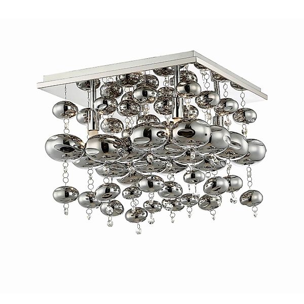 Lindby Pendelleuchte Esfera 9620909 Modern in Chrom aus Metall 4-flammig G9 günstig online kaufen
