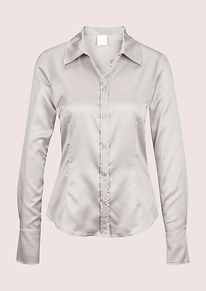 MADELEINE Hemdbluse "Bluse Hemdbluse mit glänzendem Finish" Satinbluse günstig online kaufen