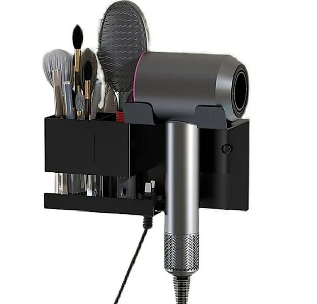 POPOLIC Haartrocknerhalter Haartrocknerhalter Ohne Bohren Schwarz mit Schra günstig online kaufen