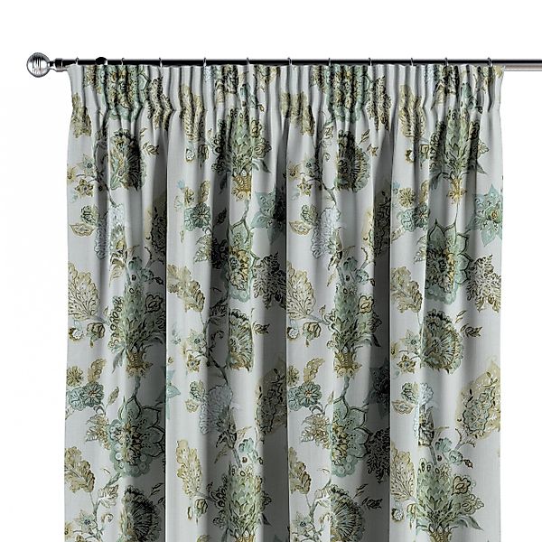 Vorhang mit Kräuselband, grau-beige, Flowers (143-67) günstig online kaufen
