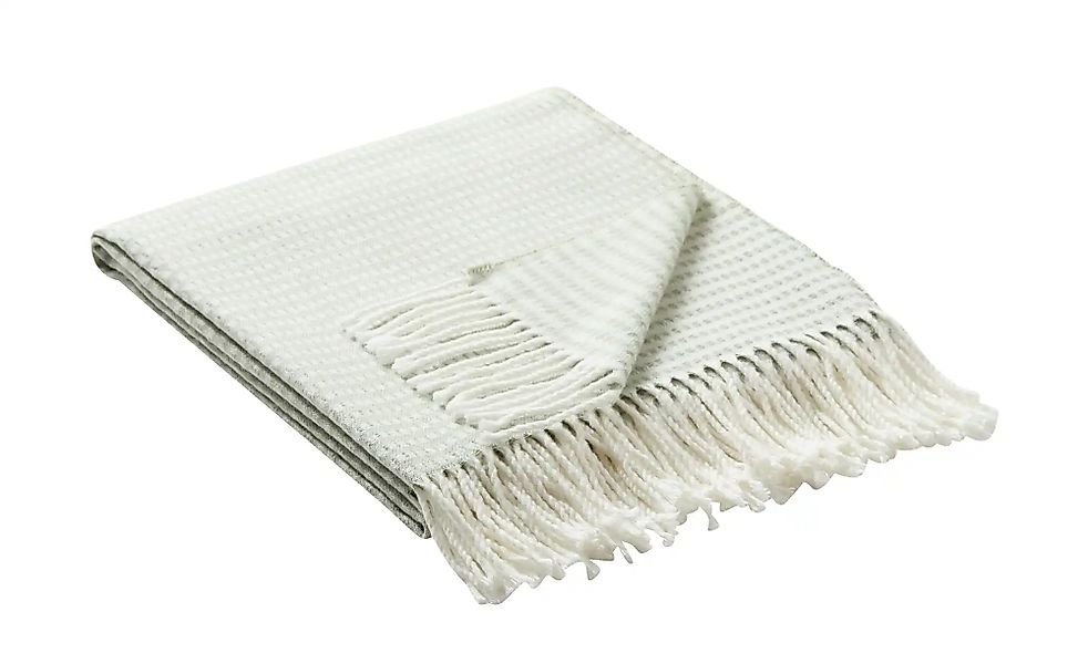 HOME STORY Wohnplaid  Conny ¦ grün ¦ Maße (cm): B: 130 Dekokissen & Decken günstig online kaufen