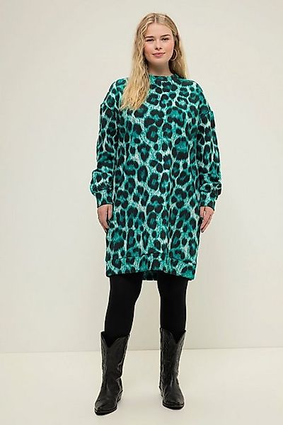 Studio Untold Jerseykleid Sweatkleid oversized Leo Print Rundhals Langarm günstig online kaufen