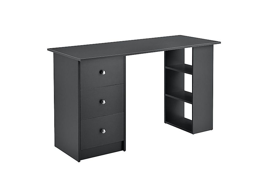 en.casa Schreibtisch, »Lemberg« mit Schubladen und Ablagen 120x50x72cm Dunk günstig online kaufen