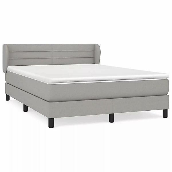vidaXL Boxspringbett mit Matratze Hellgrau 140x200 cm Stoff1399217 günstig online kaufen