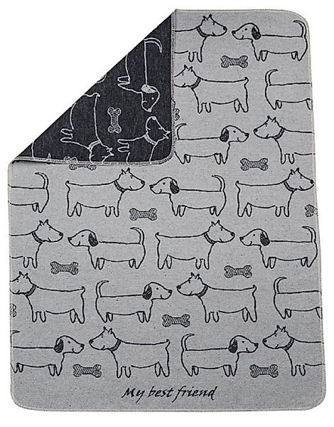 DAVID FUSSENEGGER Tierdecke Hundedecke 'best friend allover' 70 x 90 cm günstig online kaufen