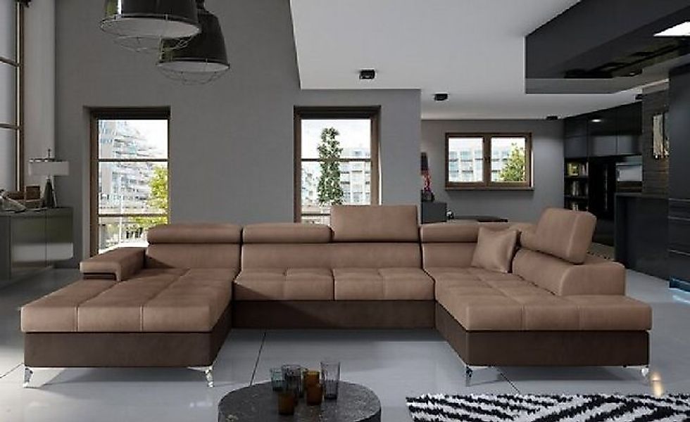 Xlmoebel Ecksofa Stoff U-Form Couch Wohnlandschaft Ecksofa Garnitur Design günstig online kaufen