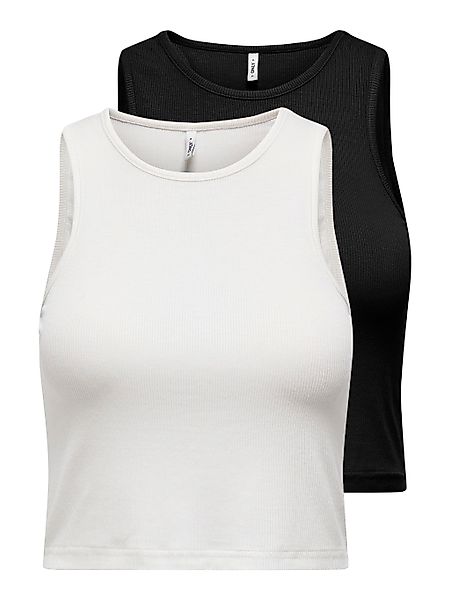 ONLY Crop-Top "ONLBELIA S/L CROP TOP CS JRS 2PACK", (Packung, 2 tlg.) günstig online kaufen