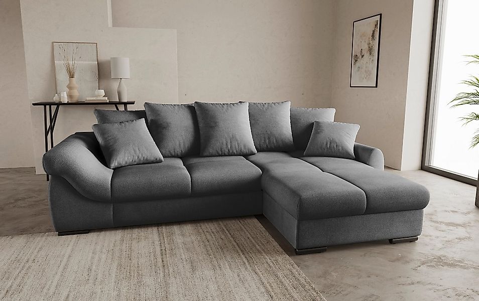 Mr. Couch Ecksofa »Livorno DuraFlex L-Form«, inkl. Hochschläfer-Bettauszug, günstig online kaufen