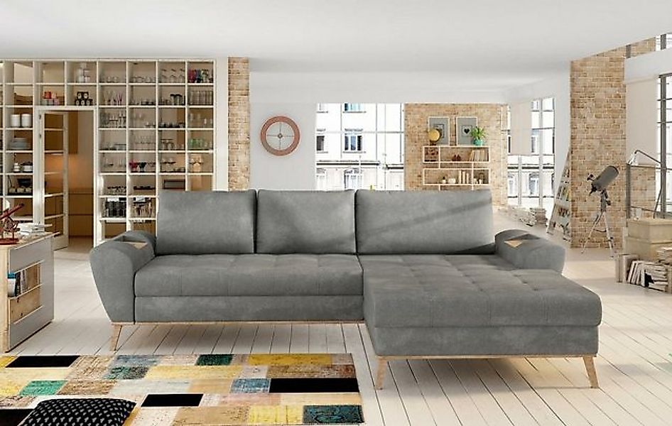 JVmoebel Ecksofa Bettfunktion Wohnlandschaft Schlafsofa Ecksofa Couch L-For günstig online kaufen