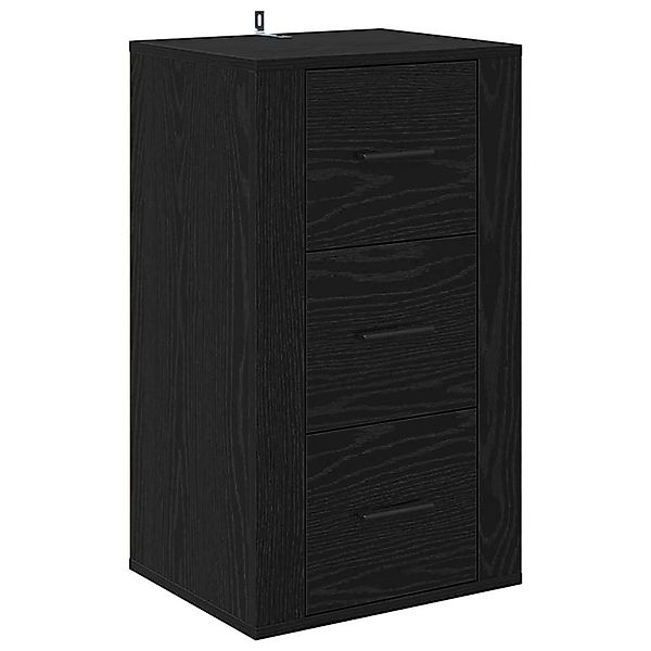 vidaXL Sideboard Schwarz Eichen-Optik 40 x 33 x 70 cm Holzwerkstoff 881002 günstig online kaufen