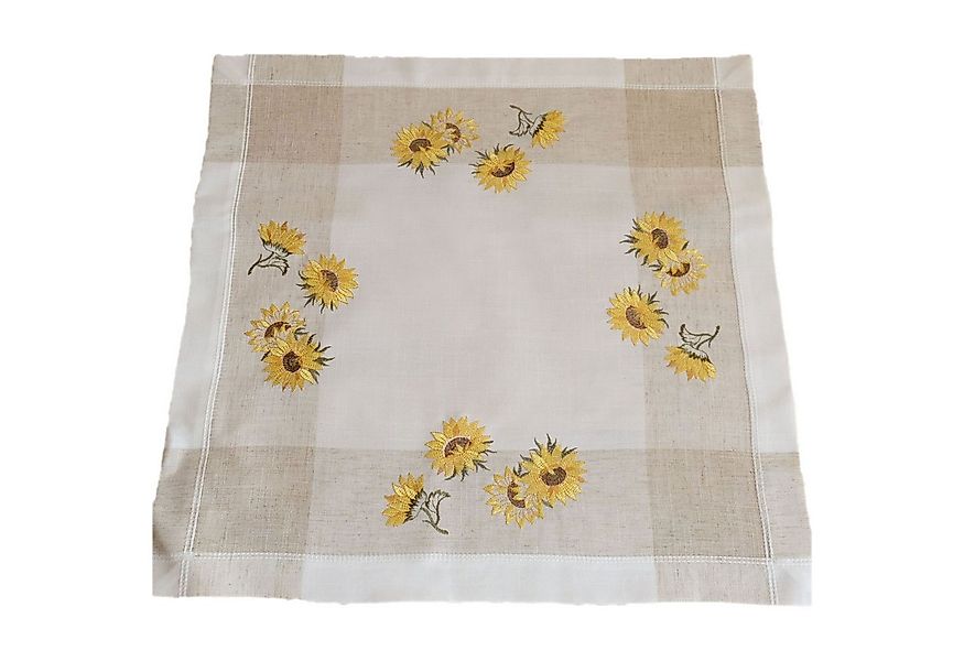 texpot Tischdecke Tischläufer Stickerei Sonnenblumen Frühling Sommer Tischl günstig online kaufen