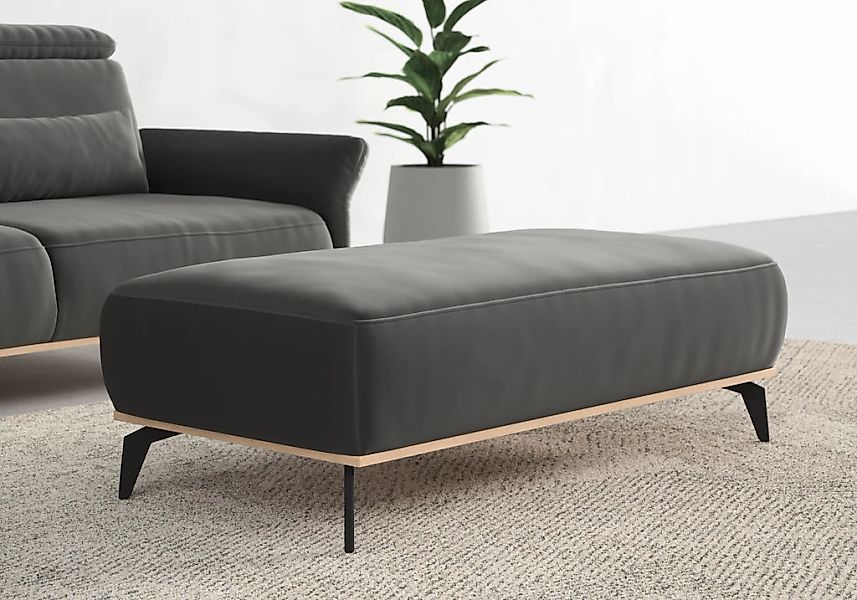 Home affaire Polsterhocker "Fjord" Mit einem Holzrahmen in Buche massiv eic günstig online kaufen