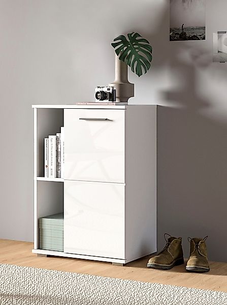 INOSIGN Schuhschrank "Valge, Breite 55cm, 1 Tür, 2 offene Fächer,2 verstell günstig online kaufen