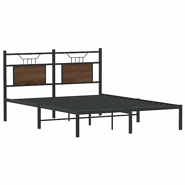 vidaXL Bettgestell Ohne Matratze Braun Eiche 140x200 cm Holzwerkstoff 41068 günstig online kaufen