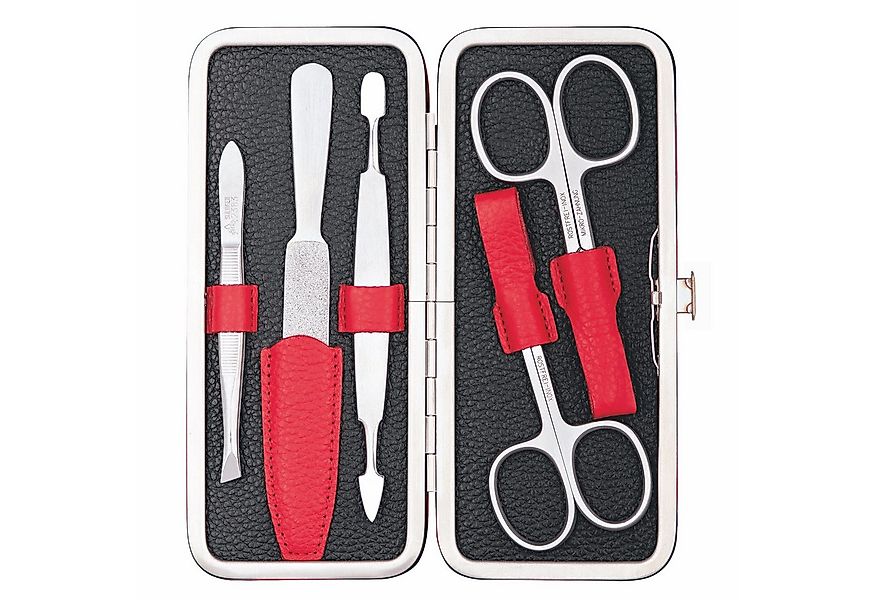 ERBE Maniküre-Etui Colorado, 5 tlg., Echtleder, Kontrastnähte, Druckknopfve günstig online kaufen