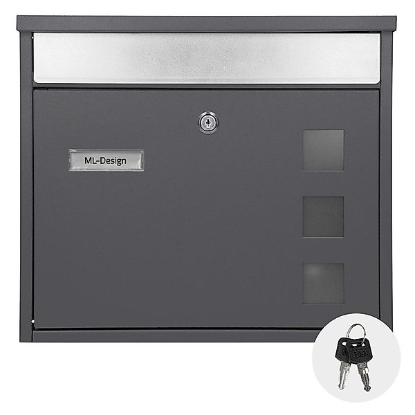 ML-DESIGN Standbriefkasten Briefkasten Postkasten mit Zeitungsfach, günstig online kaufen