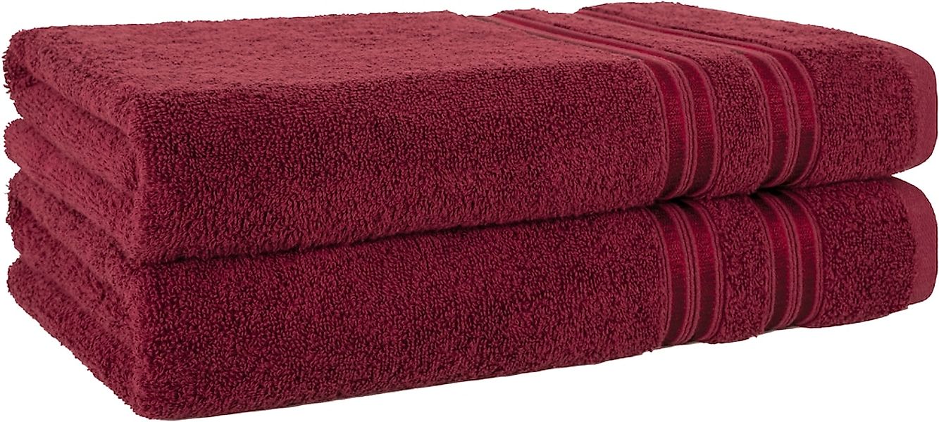 HAMMETEX Duschtuch "2er Set Badetücher 70x140 cm, 100% Baumwolle, Weich & S günstig online kaufen