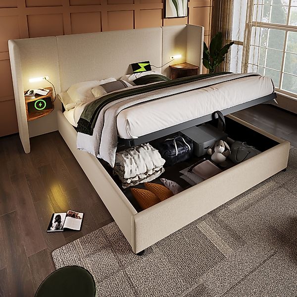 HAUSS SPOLE Polsterbett 180×200 mit Nachttisch, günstig online kaufen