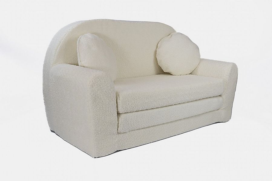 FORTISLINE Kindersofa Kindersofa aus Teddy-Stoff mit Verlängerung - Klappso günstig online kaufen